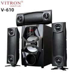Vitron V610 Woofer 3.1 Multimedia Sound Speaker System 10000 W BT/FM Subwoofer USB Support SD card Hifi Speaker Sound System Mini Home Theatre Amazing Sound Super Bass surround High-tech Multimedia