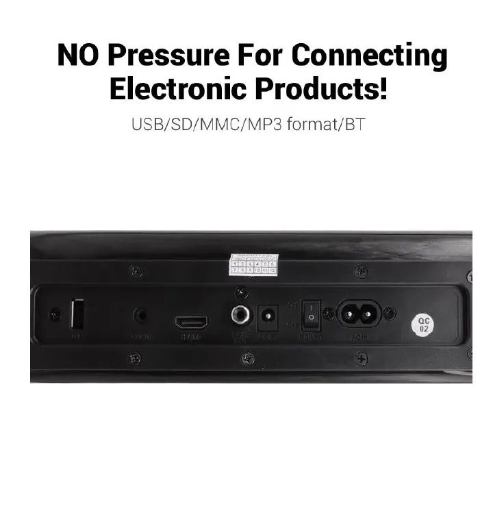 New Arrival Vitron 6000W 2.1CH V51SB Wired Soundbar System with AUX USB Bluetooth Speaker System Home Audio Rich Bass