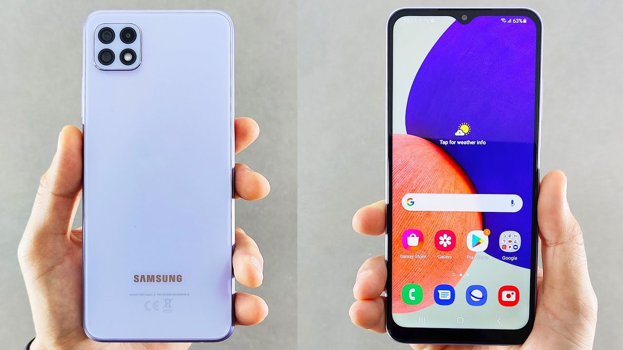 Refurbished Phone Samsung Galaxy A22  6.6 inch 4GB+128GB dual sim 48mp+8mp 5000mah clean screen Samsung A22 smartphone