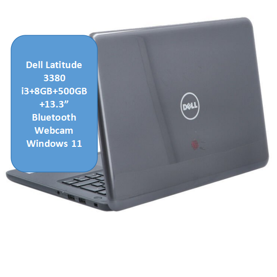 (i3+8GB+500GB+Touch)Refurbished Dell Latitude 3380 i3+8GB+500GB+13.3 Inch  Touchscreen Ultra Slim Laptop With Windows 10 and Office 2016 ENGLISH KEYBOARD
