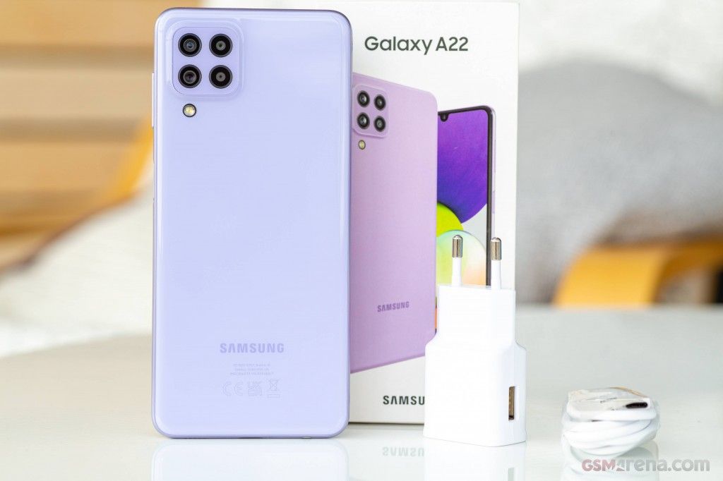 (Free Power Bank)Refurbished Phone Samsung Galaxy A22 6.6 inch 4GB+128GB dual sim 48mp+8mp 5000mah clean screen Samsung A22 smartphone