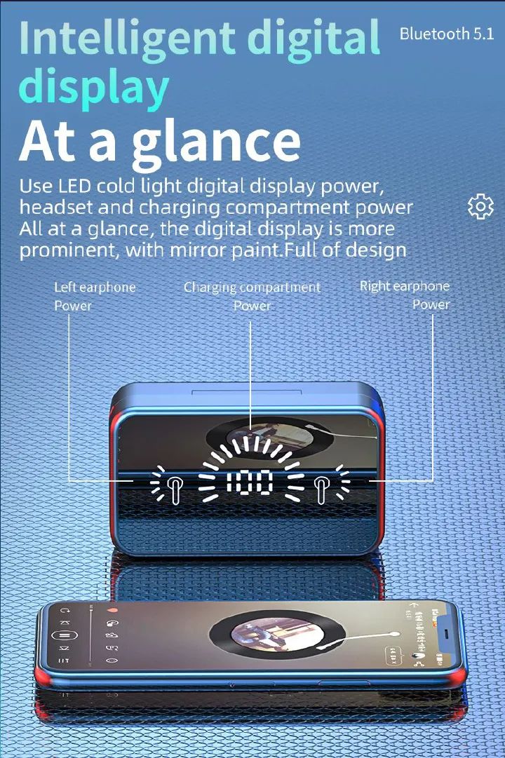 S20 Wireless Earpods TWS Earphones Business Bluetooth Noise Cancelling Earpods LED Power Digital Display 5.3 Comfortable to the ear Sports Hanging Ear Touch Earphone earbuds Waterproof IPX5 S20