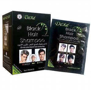 Dexe Black Hair Shampoo Instant Hair Dye For Men & Women10 sachets in one pack
