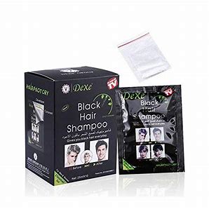 Dexe Black Hair Shampoo Instant Hair Dye For Men & Women10 sachets in one pack