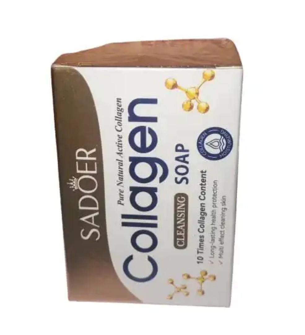 Sadoer pure natural active collagen cleansing soap -100g