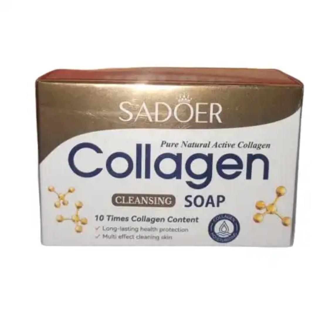 Sadoer pure natural active collagen cleansing soap -100g