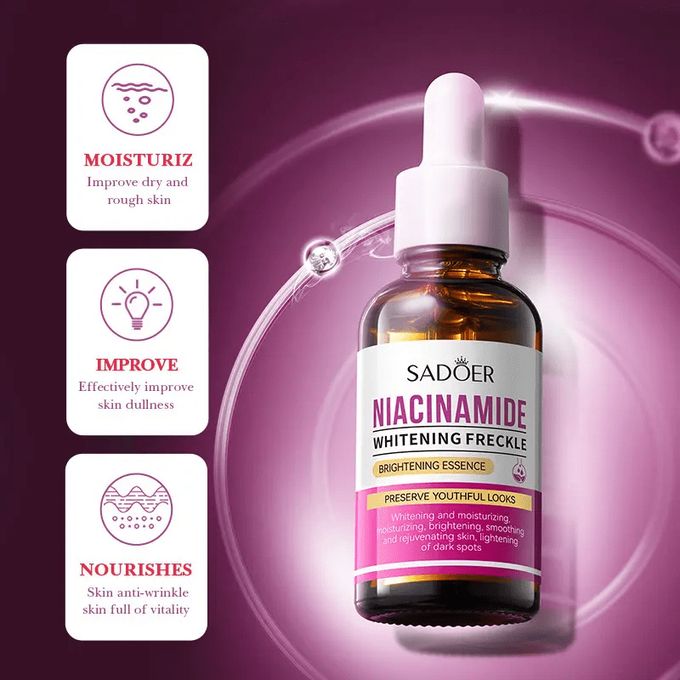 2 Pieces Sadoer Niacinamide Serum for Face, Anti Aging Serum, Hydrating Serum for Moisturize Skin, Oil Control, Pore Reducer, Reduces Skin Dullness and Delay Aging, Niacinamide Face Serum for all Skin