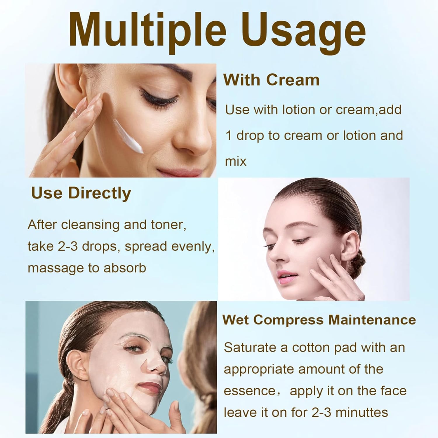 2 Pieces Sadoer Niacinamide Serum for Face, Anti Aging Serum, Hydrating Serum for Moisturize Skin, Oil Control, Pore Reducer, Reduces Skin Dullness and Delay Aging, Niacinamide Face Serum for all Skin