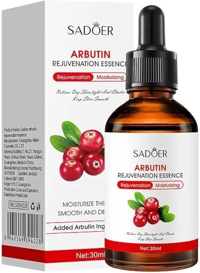SADOER arbutin  Rejuvinate Serum moisturizes  Alpha Arbutin Serum, Moistmoisturize skin, firm skin, fade spots, whiten, anti-age, repair and replenish moisture, restoring youthful vitality to the skin