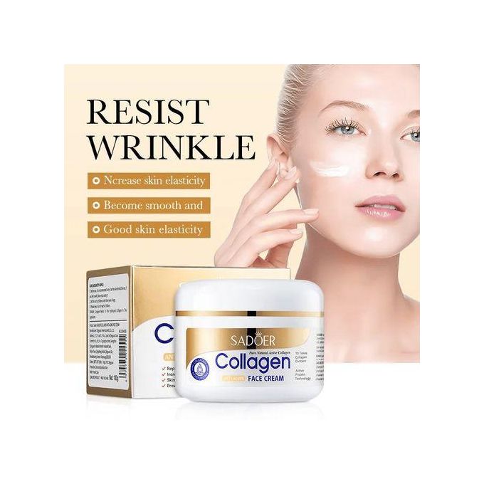 SADOER Anti Aging Collagen Face Serum + Collagen Cream, Skin Firming, Brighten Skin Tone
