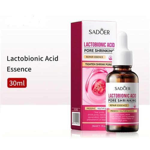 5 SADOER Serums, Collagen Anti Aging + Lactobionic Pore Shrinking + Salicylic Acne Treatment + Niacinamide Face Brightening + Hyaluronic Acid Moisturizing Serums