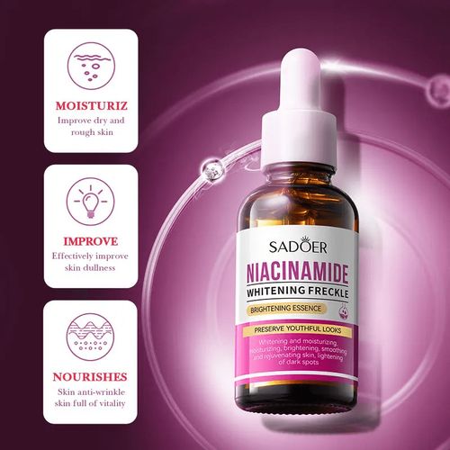 5 SADOER Serums, Collagen Anti Aging + Lactobionic Pore Shrinking + Salicylic Acne Treatment + Niacinamide Face Brightening + Hyaluronic Acid Moisturizing Serums