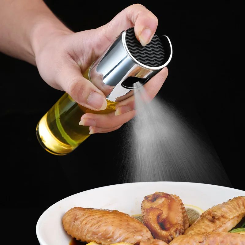 Oil Sprayers Glass BottleMultipurpose Kitchen Vinegar,Oil Spray Bottle Salad BBQ Kitchen Baking Roasting Cooking Glass Olive Oil Sprayer for CookingConvenient to identify the liquid and see the level.