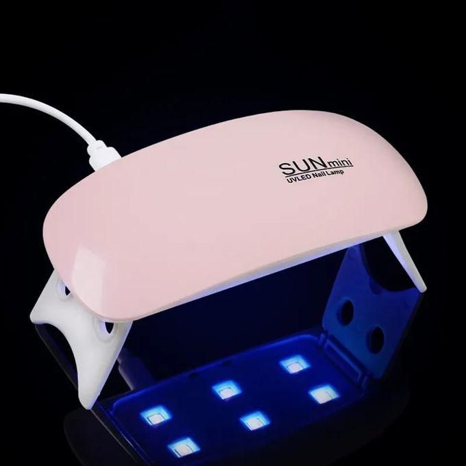 6W Mini Nail Dryer Machine Portable 6 LED UV Manicure Lamp Home Use Nail Lamp for Drying Polish Varnish With USB Cable LED UV Nail Gel Polish Dryer Lamp Light Machine view 3
