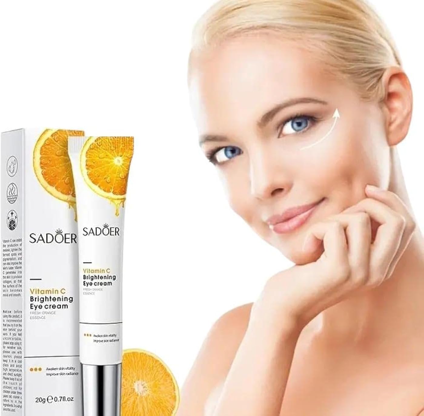 Vitamin C Eye Cream, Brightening Eye Cream, Moisturizing Eye Cream  Eye Cream Dark Circles Whitening Eye Cream Wrinkle Remover