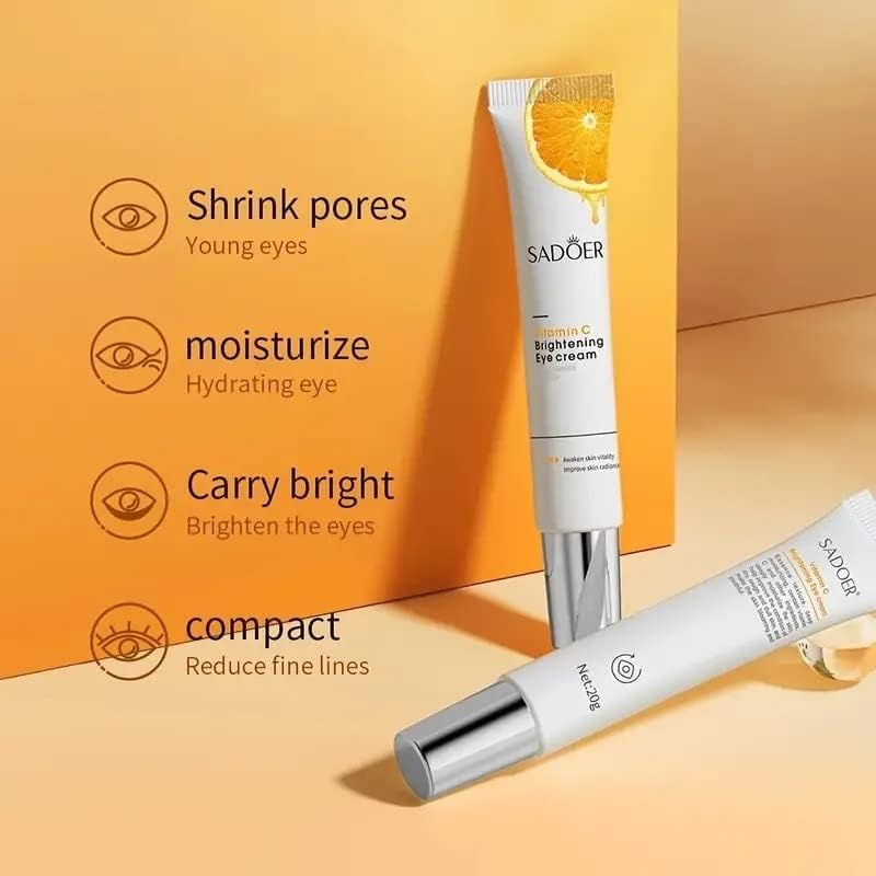 Vitamin C Eye Cream, Brightening Eye Cream, Moisturizing Eye Cream  Eye Cream Dark Circles Whitening Eye Cream Wrinkle Remover