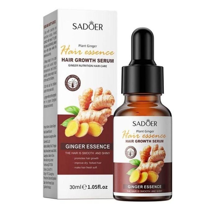 SADOER 2 IN 1 Ginger Hair Essence+DERMAROLLER Treatment Essence Hair Growth Ginger Extract Beard Growth,Hair Growth, Anti Dandruffs Hair Moisturizing Hair Care Serum,Treatment Essence, Hair growth