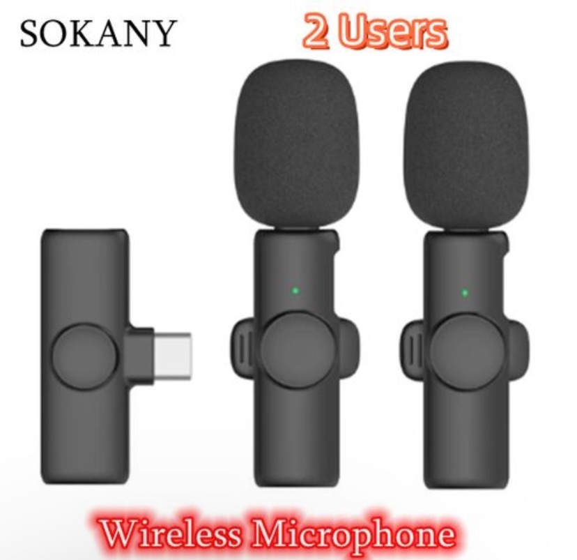 Sokany Wireless Lapel Microphone 2 Users - Type C