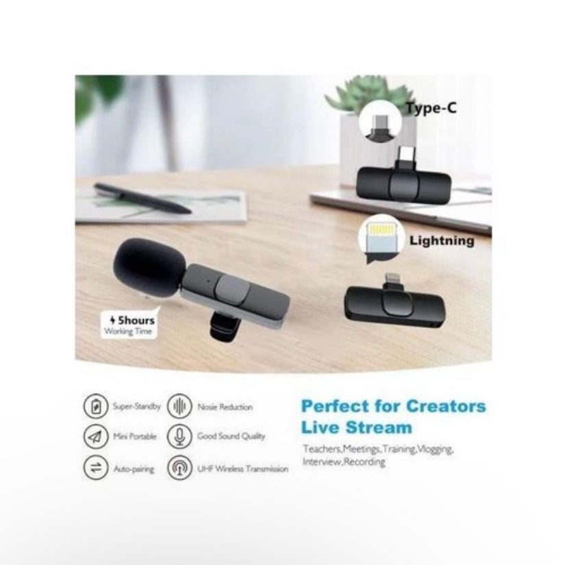 Sokany Wireless Lapel Microphone 2 Users - Type C