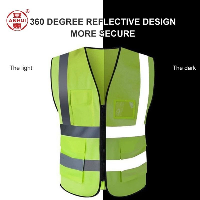 Reflective vest-（Warp knitted fabric）
Reflective vests, vests,outdoor safety construction, multi-pocket reflective vests for construction sites at night，Wholesale of printed construction reflective