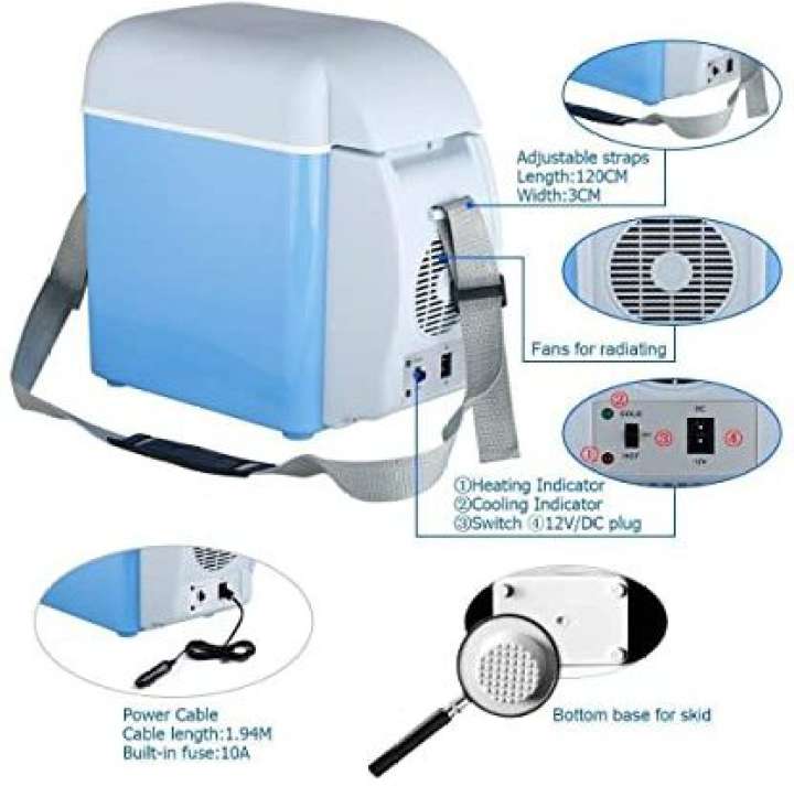 GREAT OFFER 🔥 7.5 Portable Small Refrigerator Mini Portable car Fridge cooler This model is suitable for variety of cars, could be placed on the tandem seat as armrest, it is also convenient to take