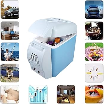 GREAT OFFER 🔥 7.5 Portable Small Refrigerator Mini Portable car Fridge cooler This model is suitable for variety of cars, could be placed on the tandem seat as armrest, it is also convenient to take