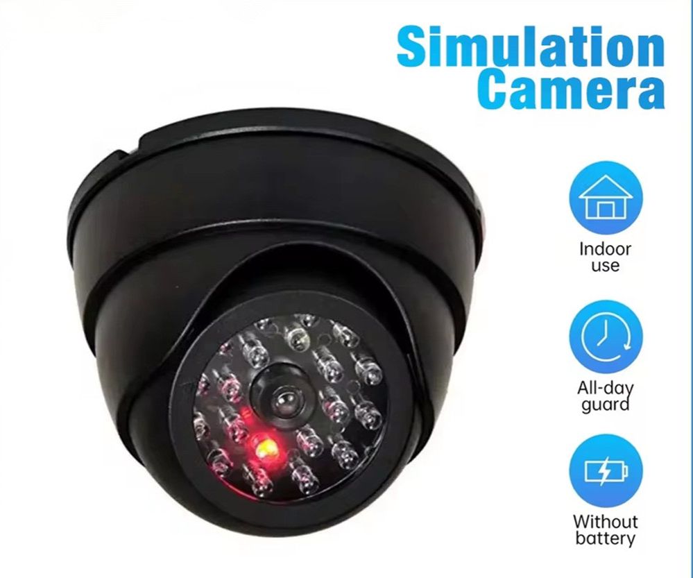 Dummy Dome Fake Camera Fake iP Security Vedio with Flashing LED Light Home Store Security CCTV Video Surveillance Accessories