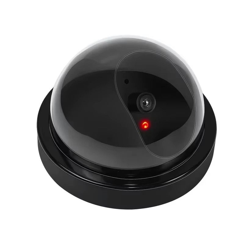 Creative Black Plastic Dome CCTV Dummy Camera Flashing Led Fake Camera Surveillance Security System