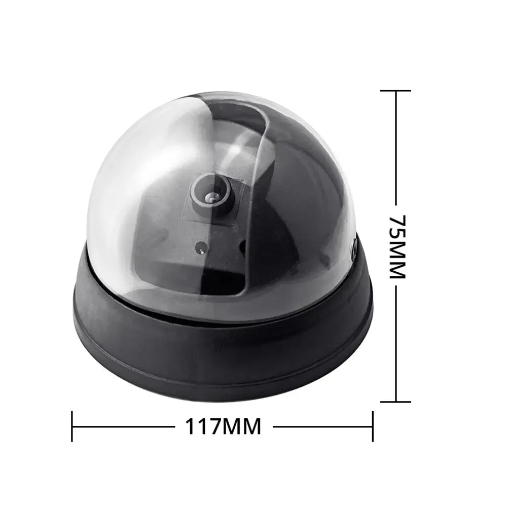 Creative Black Plastic Dome CCTV Dummy Camera Flashing Led Fake Camera Surveillance Security System