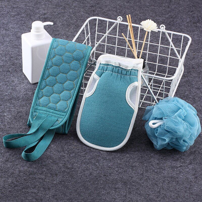 3pcs/set Bath towel Deep Exfoliation Glove kit Body Exfoliator Scrubbers for Use In Shower or Bath Scrub Wash Mitt Dropshipping
