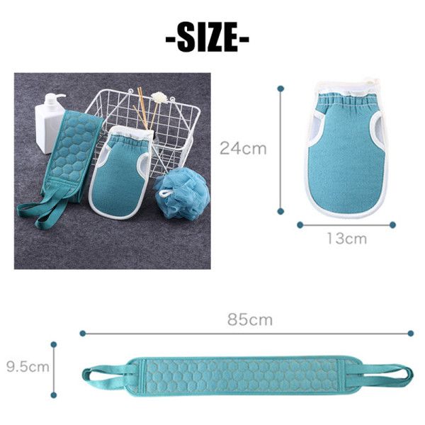 3pcs/set Bath towel Deep Exfoliation Glove kit Body Exfoliator Scrubbers for Use In Shower or Bath Scrub Wash Mitt Dropshipping