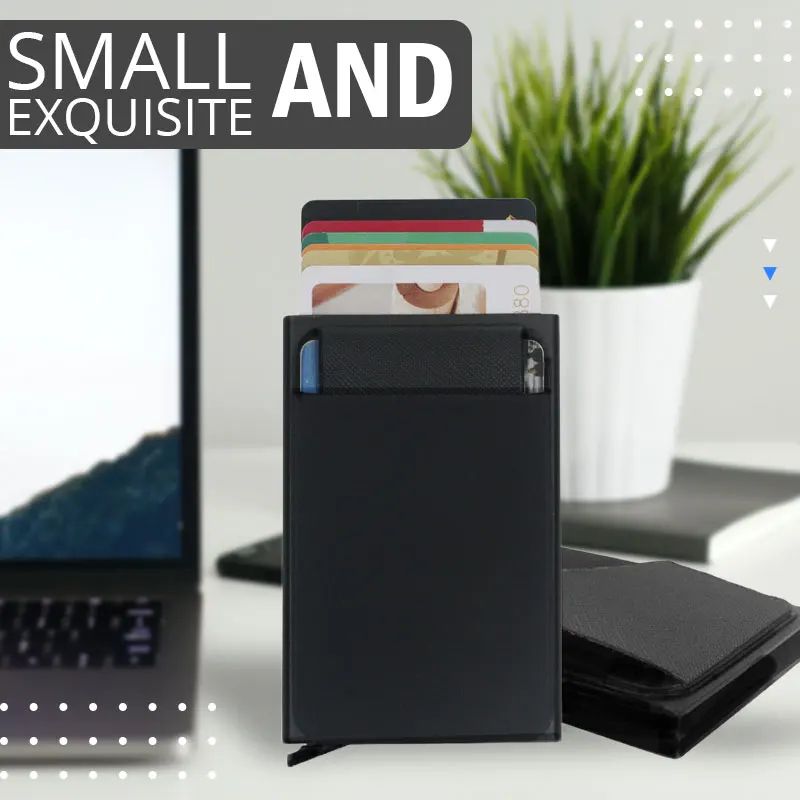 Custom Card Holder Men Wallets Rfid Black Carbon Fiber Leather Minimalist Wallet Gifts For Men Personalized Carteira Masculina