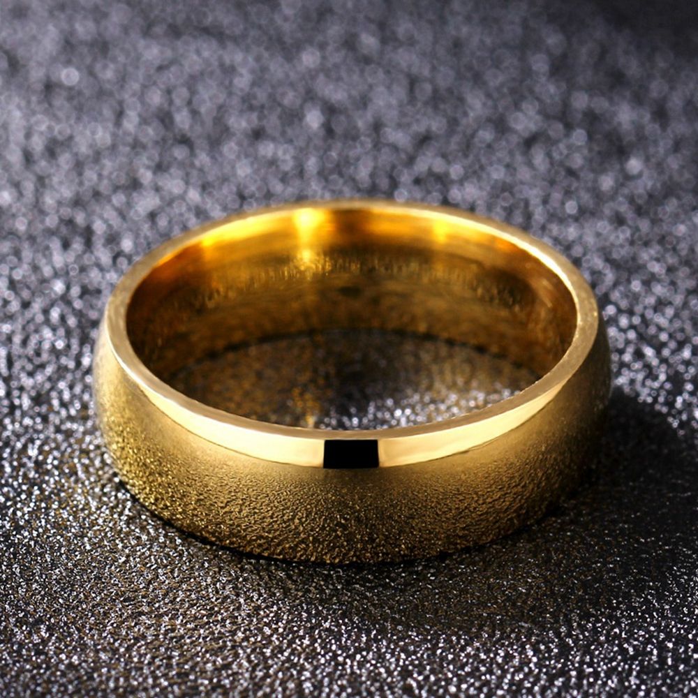 1pc Titanium Steel Large Zircon Couple Ring Men and Women Promise Gold Ring Valentine's Day Gift Wedding Engagement Ring