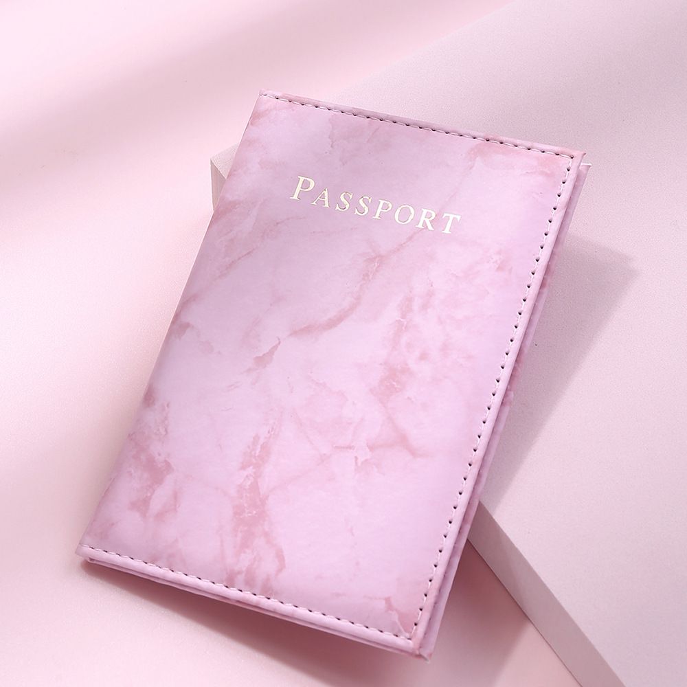 Passport Cover Hot Stamping Simple Plane Women Men Travel Passport Case Holder Fashion Wedding Gift