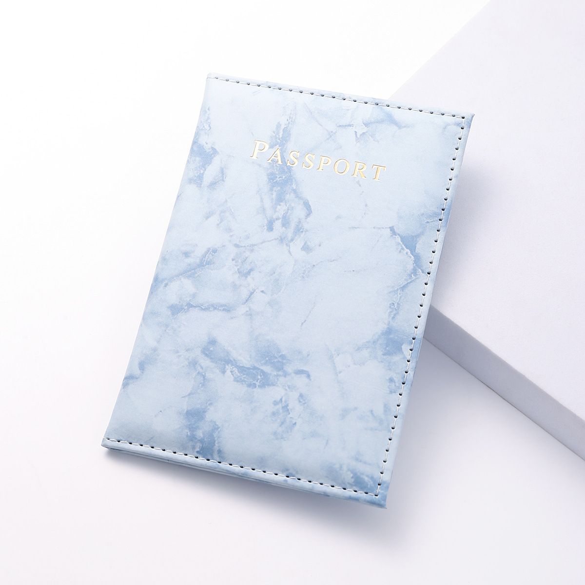 Passport Cover Hot Stamping Simple Plane Women Men Travel Passport Case Holder Fashion Wedding Gift