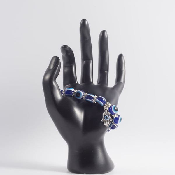 New Retro Blue Evil Eye Bracelet Women'S Prayer Amulet Hand Of Fatima Bracelet Men'S And Women'S Jewelry Gift
