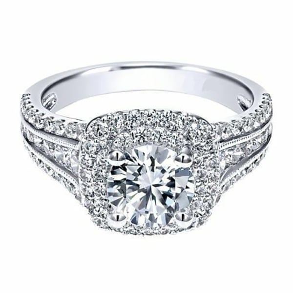 New Trendy Luxury Women Wedding Rings Silver Color Eternity Engagement Proposal Rings For Lover Anniversary Gift Fashion Jewelry