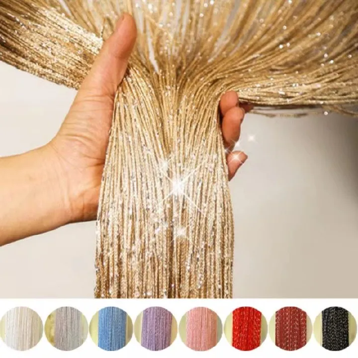 2M*1M String Curtain Panels Door Fly Screen Hanging Beaded Curtains Room Divider Net