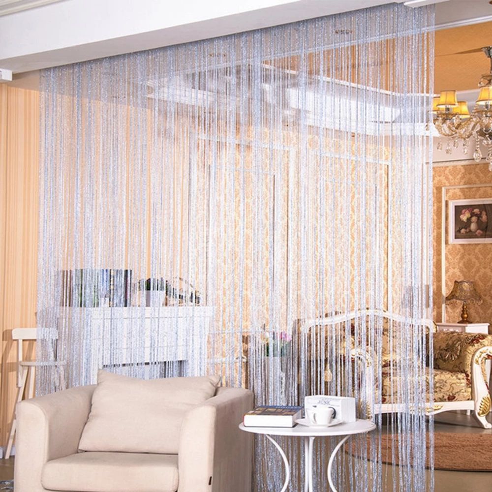 2M*1M String Curtain Panels Door Fly Screen Hanging Beaded Curtains Room Divider Net