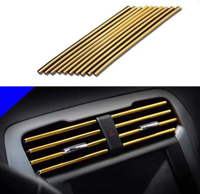 10Pcs 20cm Car Air Conditioner Outlet Decorative U Shape Moulding Trim Decor Strips Car Styling Car Door Edge Corner Protector