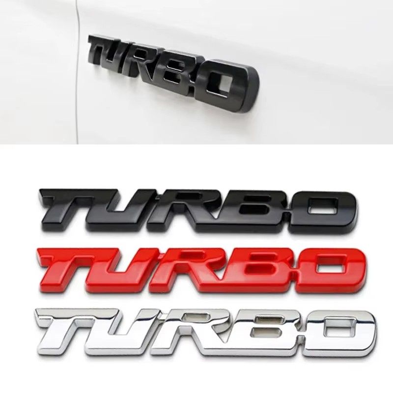 Car Sticker Turbocharged Turbo Metal Alloy 3D Badge Car Modification Accessories Rear Marked Side Marking Decorative Car-Sticker
