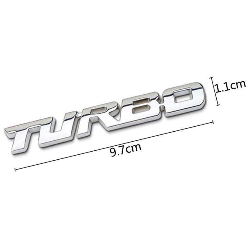 Car Sticker Turbocharged Turbo Metal Alloy 3D Badge Car Modification Accessories Rear Marked Side Marking Decorative Car-Sticker