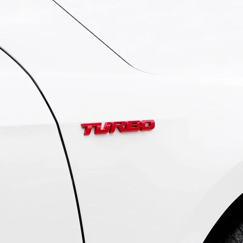 Car Sticker Turbocharged Turbo Metal Alloy 3D Badge Car Modification Accessories Rear Marked Side Marking Decorative Car-Sticker