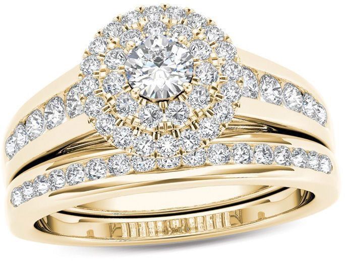 Luxury Wedding Engagement Lover's Ring Set Bling Iced Out Geometric AAA Cubic Zircon Crystal Ring for Couple Women Men