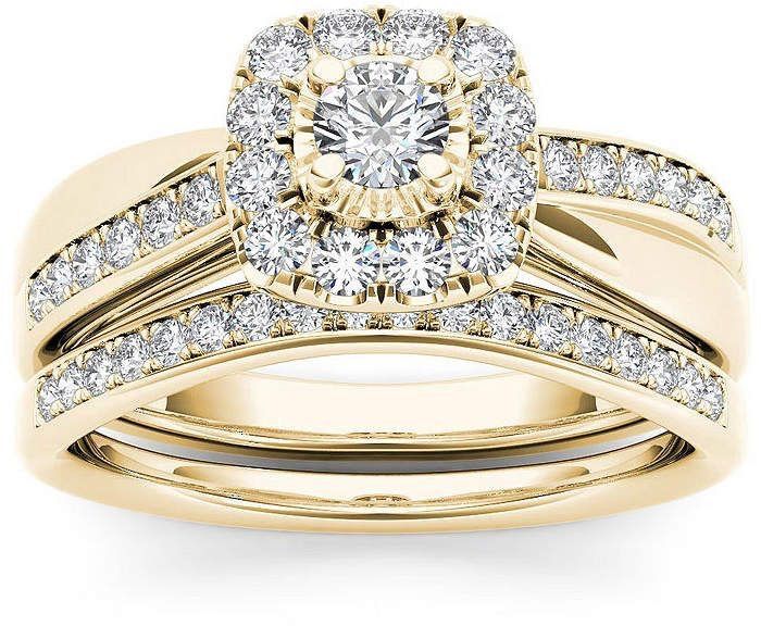 Luxury Wedding Engagement Lover's Ring Set Bling Iced Out Geometric AAA Cubic Zircon Crystal Ring for Couple Women Men