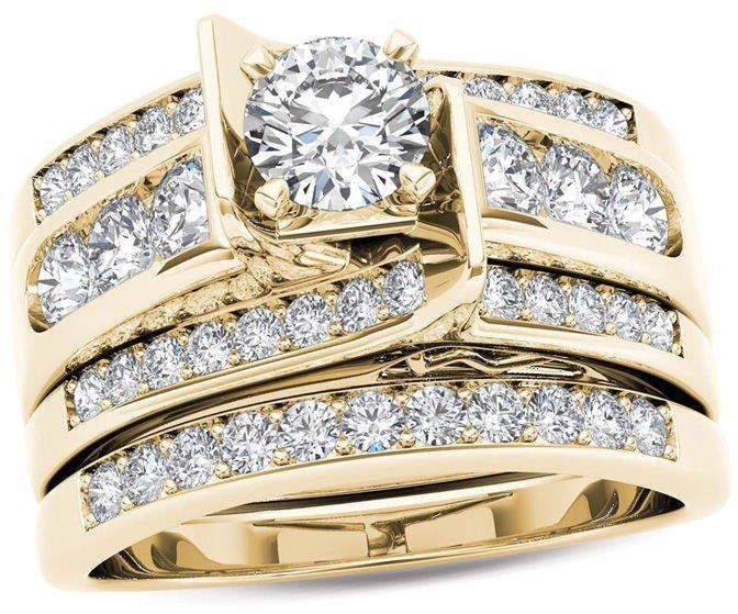 Luxury Wedding Engagement Lover's Ring Set Bling Iced Out Geometric AAA Cubic Zircon Crystal Ring for Couple Women Men