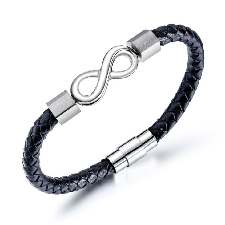Classic Infinity Symbol Wrap Bracelets For Men Women Vintage Simple Leather Weave Charm Bangle Couple Lover Trendy Jewelry Gifts