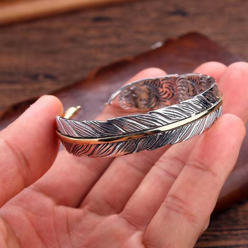 Silver-Plated Twisted Twist Bracelet Fashionable Cuff Bangels for Men Punk Rock Sports Party Trendy Jewelry Gift