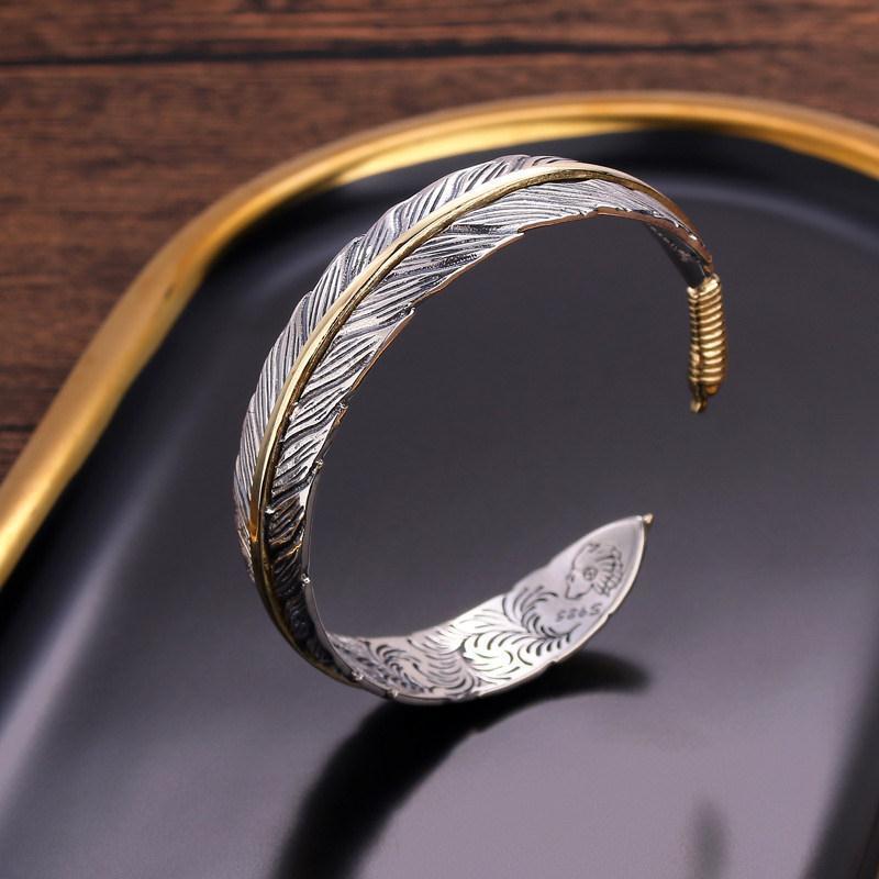 Silver-Plated Twisted Twist Bracelet Fashionable Cuff Bangels for Men Punk Rock Sports Party Trendy Jewelry Gift