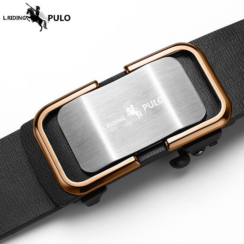 New product Belt men's genuine leather toothless automatic buckle cowhide belt men's business casual Belt width 3.5cm